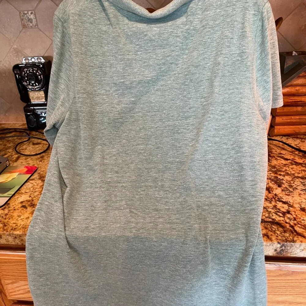 Men's Banana Republic Polo Shirt L Heather Green Knit